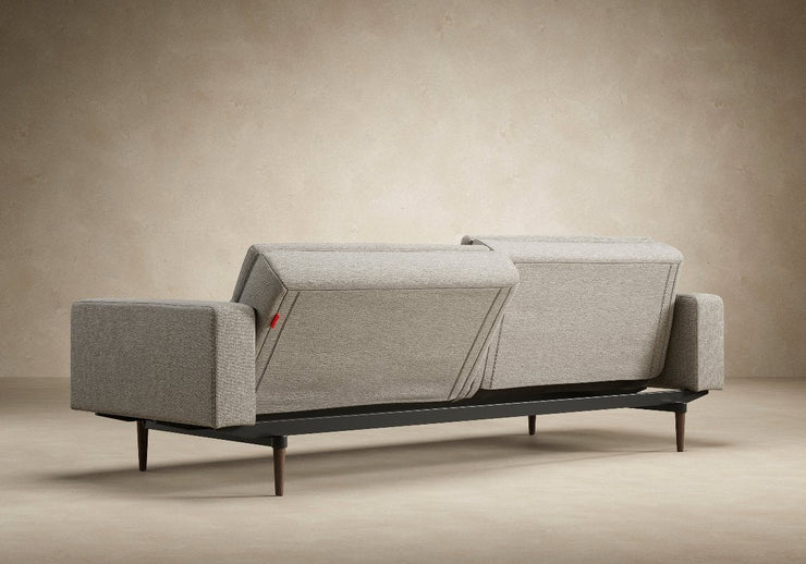 Dublexo Styletto Sofa w/Arms - Dark Wood