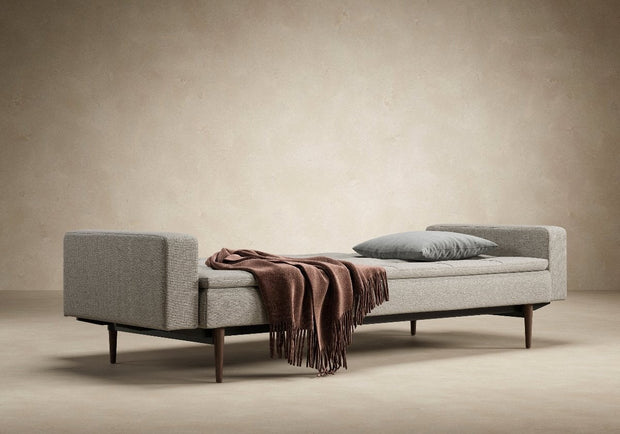 Dublexo Styletto Sofa w/Arms - Dark Wood