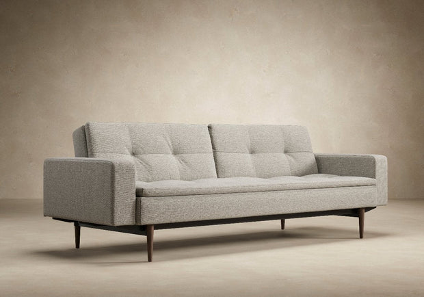 Dublexo Styletto Sofa w/Arms - Dark Wood