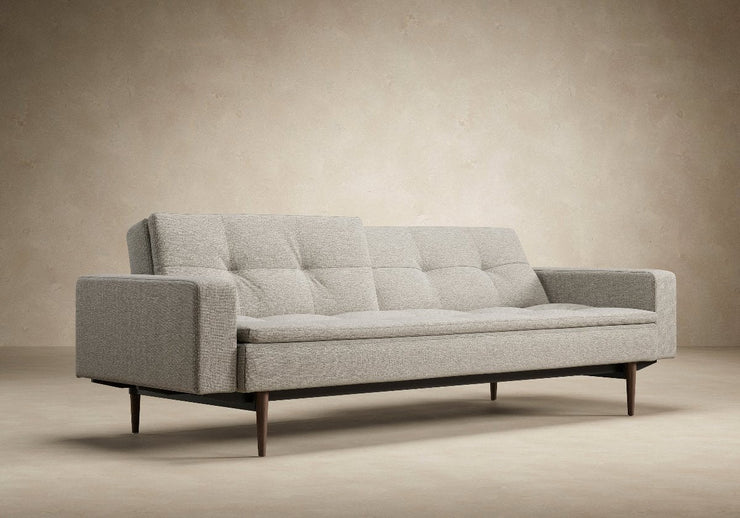 Dublexo Styletto Sofa w/Arms - Dark Wood