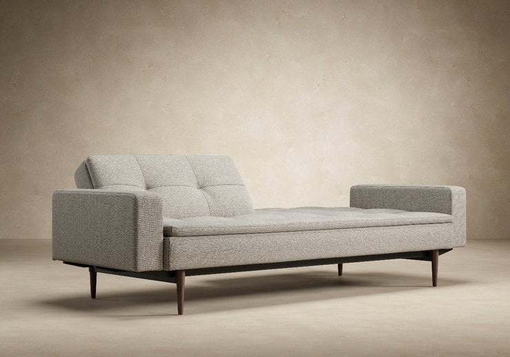 Dublexo Styletto Sofa w/Arms - Dark Wood