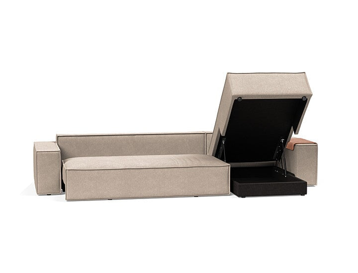 Newilla Sofa Bed w/Lounger - Wide Arms