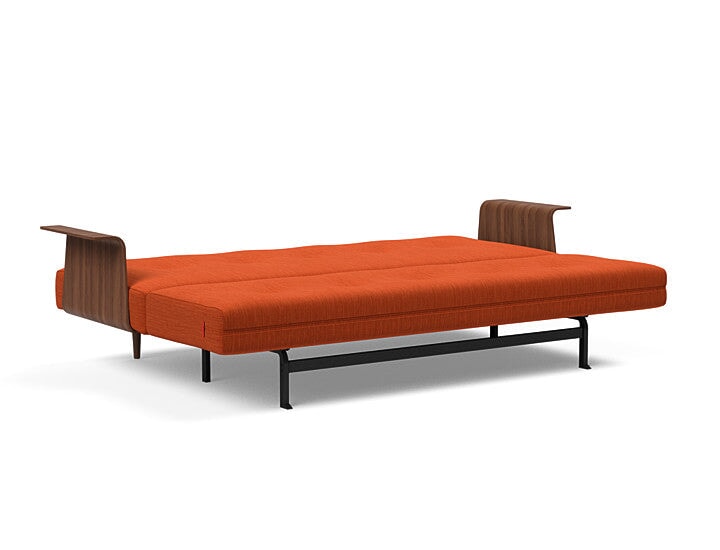 Recast Plus Dark Styletto Sofa w/Walnut Arms